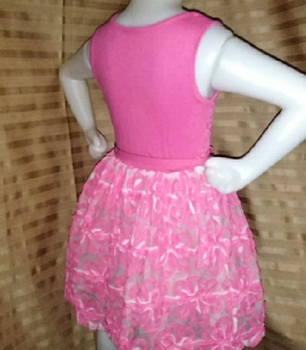 Children's place pink lace floral overlay …